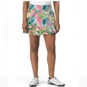 Tommy Bahama Tropical Print Ruffle Hem Active Skort Tennis Golf Pickleball NWT